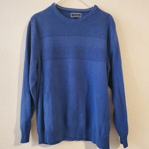 Club Room Men's Blue Crewneck Sweater